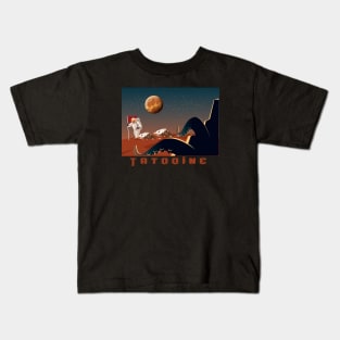 Visit Tatooine, Vintage, Retro, travel agent, movie, tatooine Kids T-Shirt